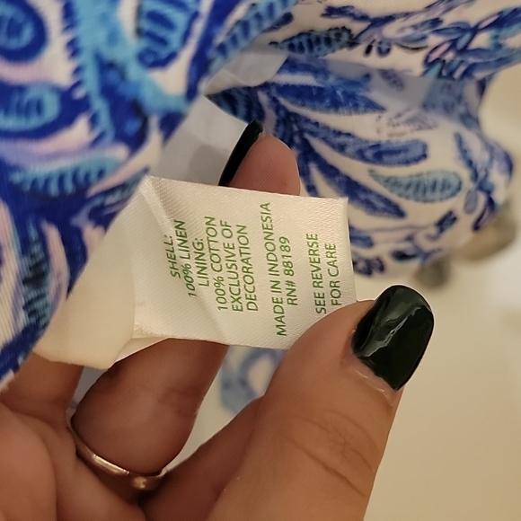 Lilly Pulitzer Blue and White Midi Dress - Picture 3 of 4